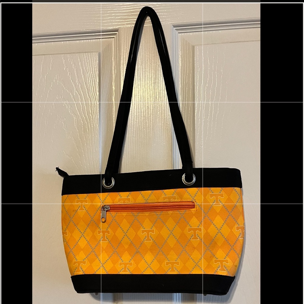 Stylish Orange and Black Tote Bag